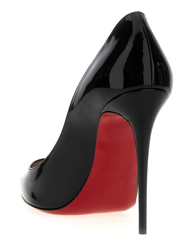 Christian Louboutin Patent Calf Leather Stiletto Pumps — Black 
