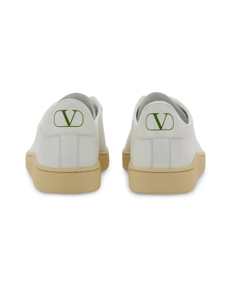 Valentino Garavani Leather Sneaker — White White