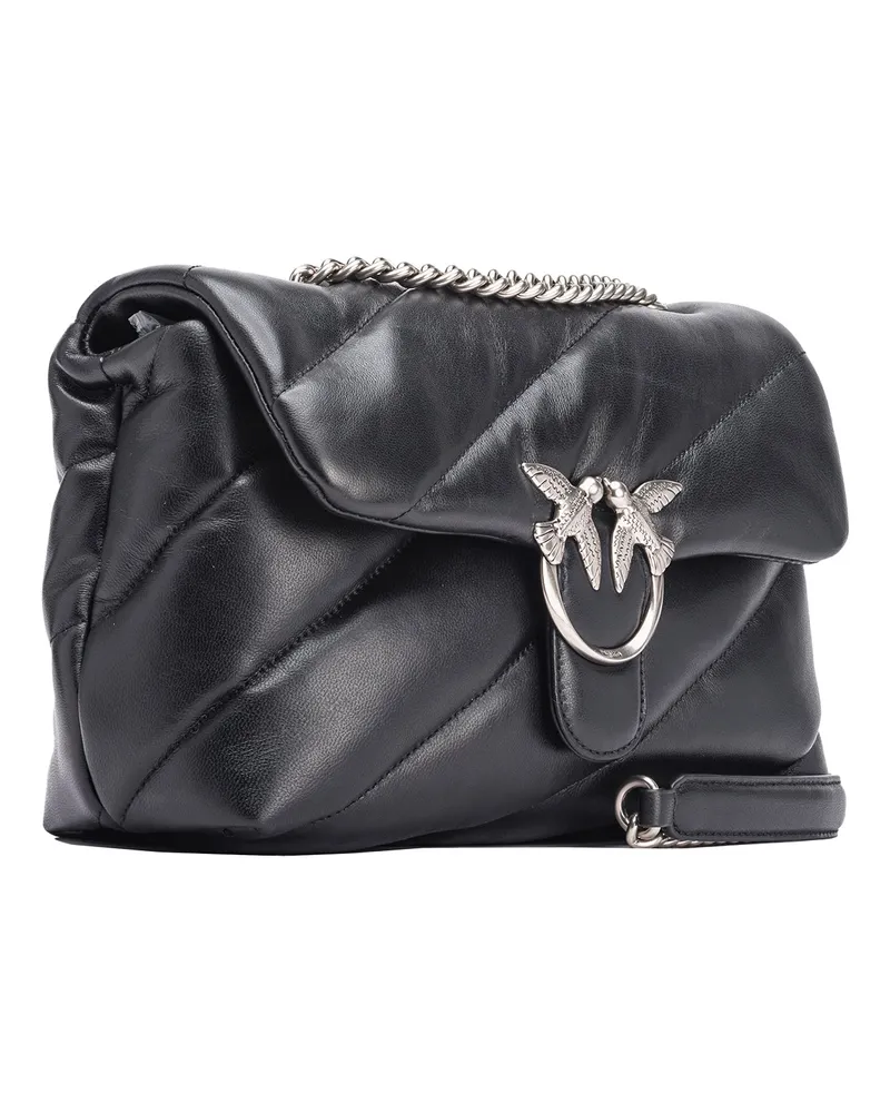 Pinko Women's Shoulder Bag Love Puff Classic Nappa Leather Black-Old Silver Black/old Black