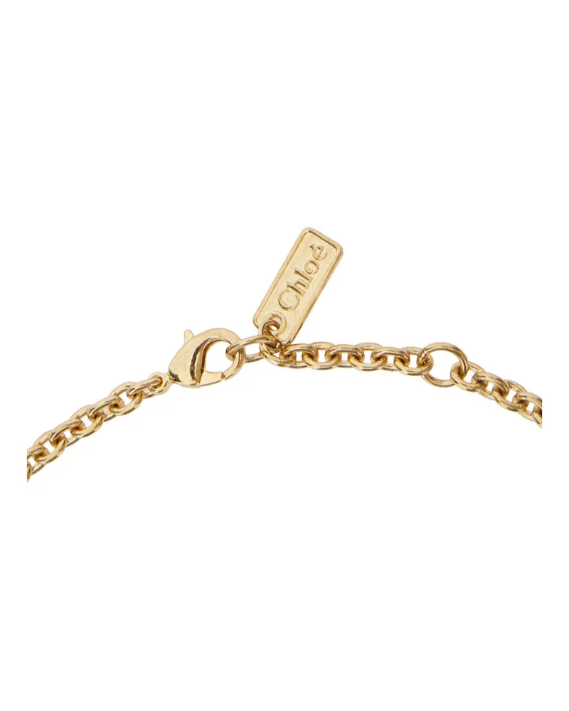 Chloé Three-Charm Chain Necklace — Gold Gold