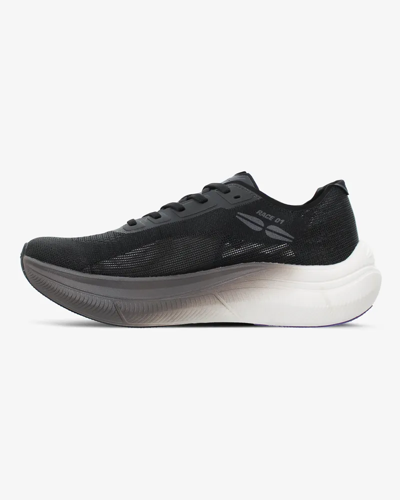 Fessura Unisex Race 01 04 Black Road Running Sneaker Black