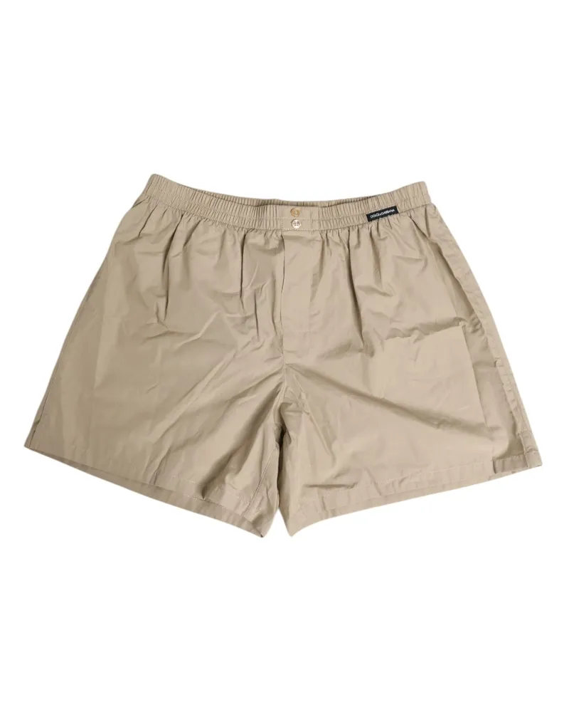 Dolce & Gabbana Men's Beige Cotton Regular Boxer Shorts Underwear Beige