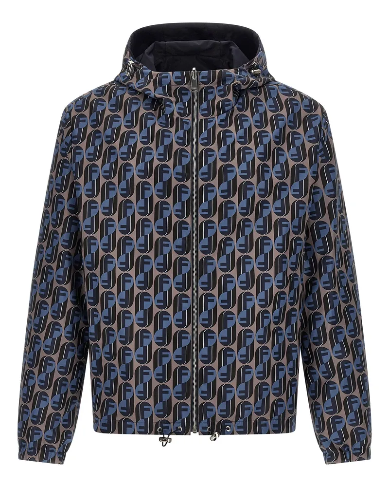 Fendi Reversible Technical Fabric Windbreaker — Black Black