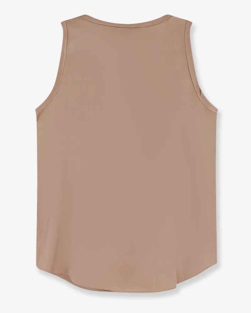 Brunello Cucinelli Women's Stretch Silk Tank Top Beige T-Shirts & Jerseys Beige