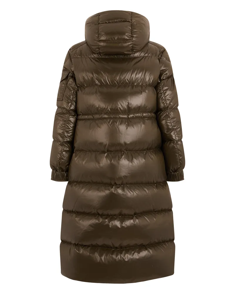 Moncler Hooded Quilted Down Jacket — Green Green
