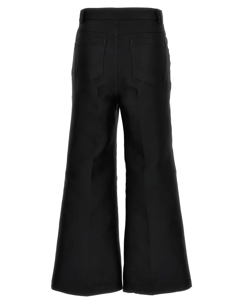 Giambattista Valli Women's Black Polyester Flared Pants Black