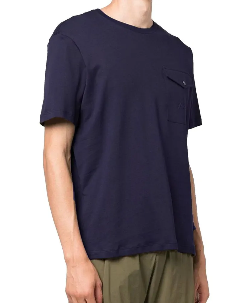 Herno Men's Blue Cotton T-Shirt Navy