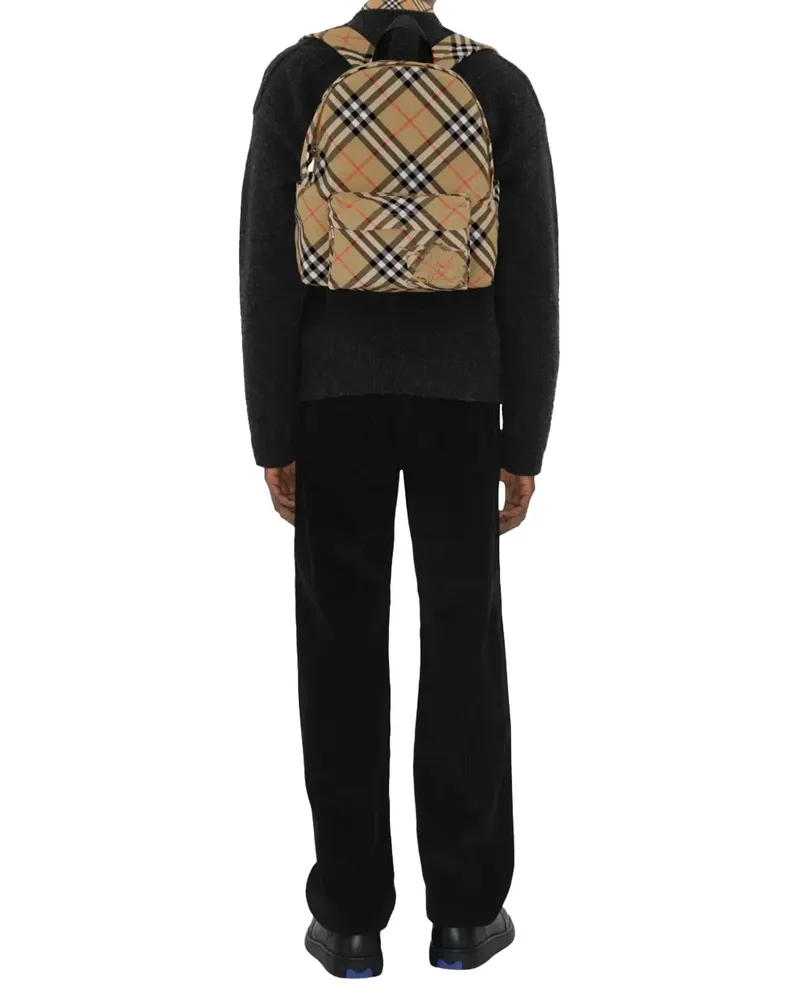 Burberry Vintage Check Backpack — Beige Beige