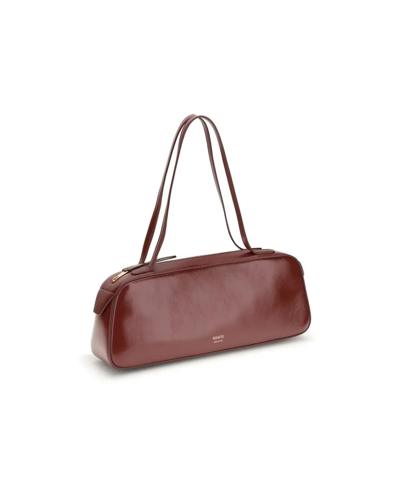 KHAITE Women's Multicolor Calf Leather Bos Taurus Shoulder Bag Burgundy