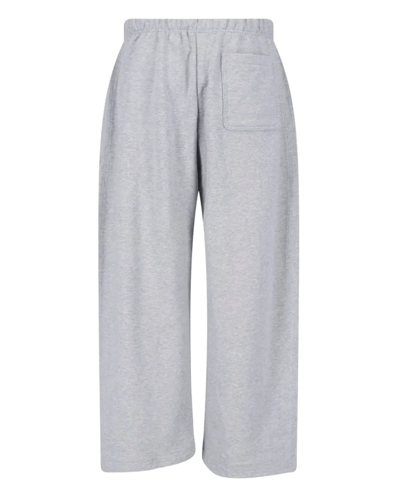 adidas Men Trousers Grey Cotton Gray