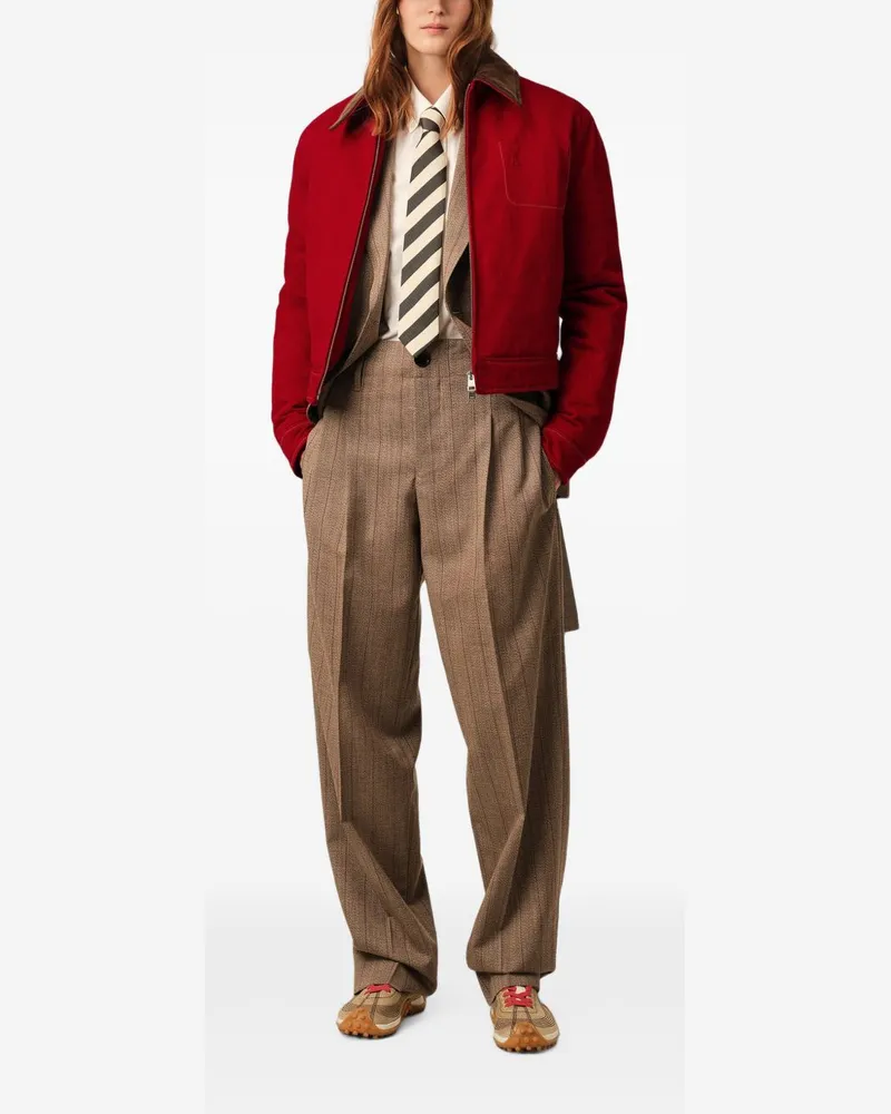 AMI Paris Corduroy Collar Jacket — Red Red