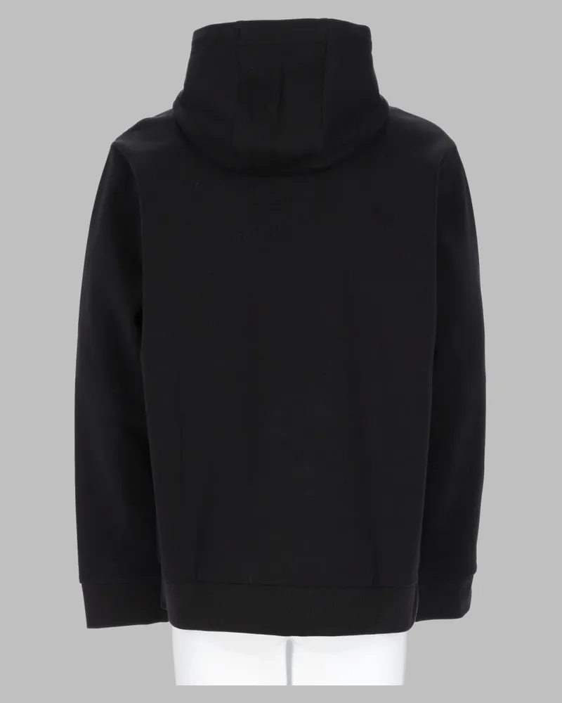 HUGO BOSS Cotton-Blend Zip-Up Hoodie — Black Black
