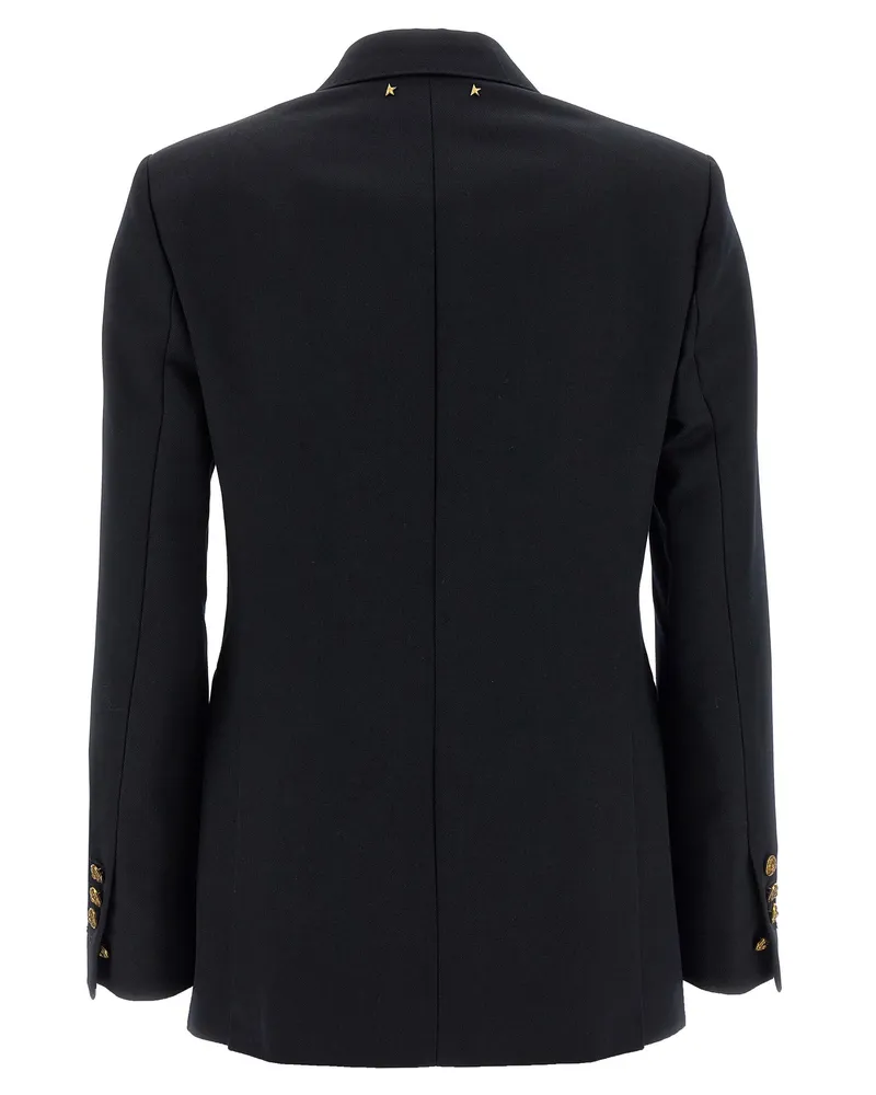 Golden Goose Women's Blue Polyester Blazer Clothing Black