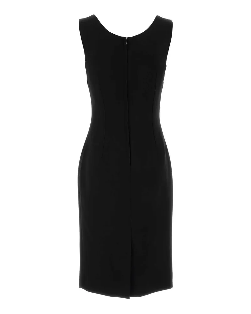 Dolce & Gabbana Virgin Wool Sleeveless Dress — Black Black