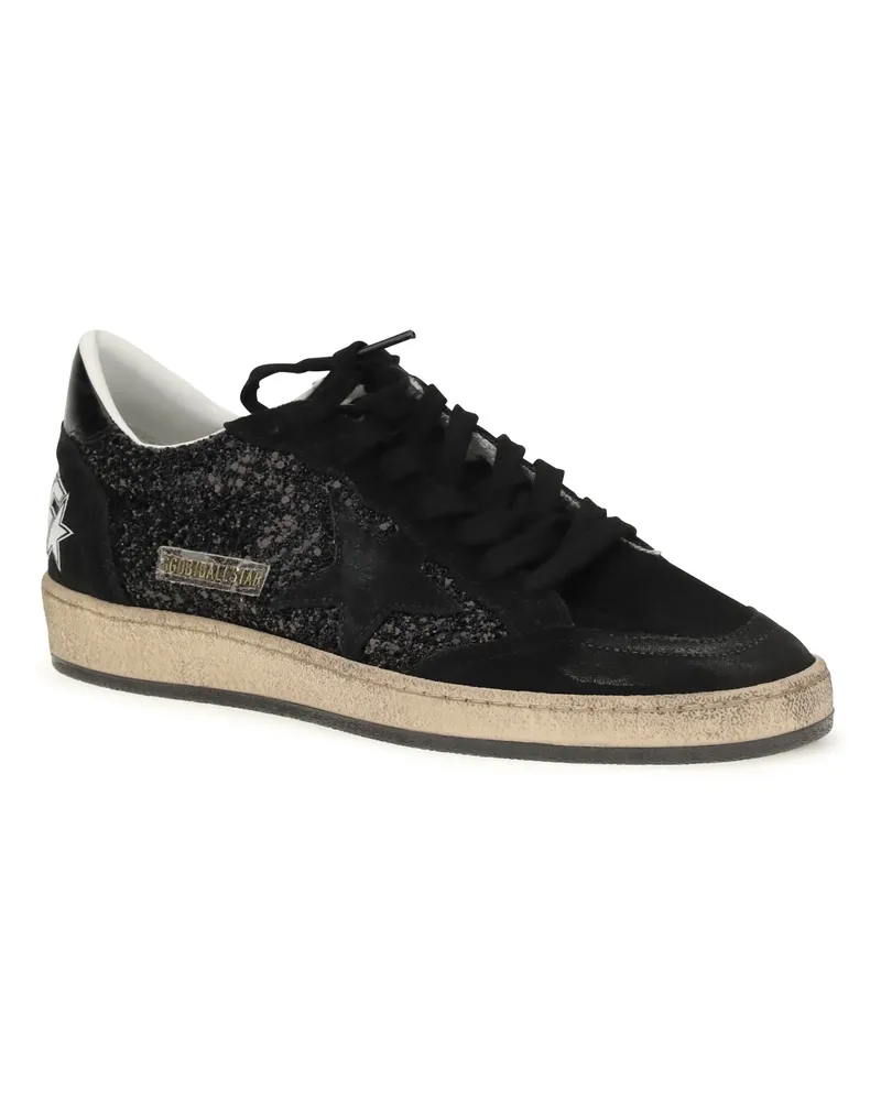 Golden Goose Women's Ball Star Glitter Sneakers Black Black
