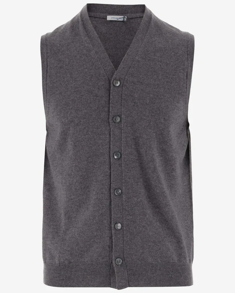 Malo Men's Cashmere Gilet Ombra Waistcoats & Gilets Gray