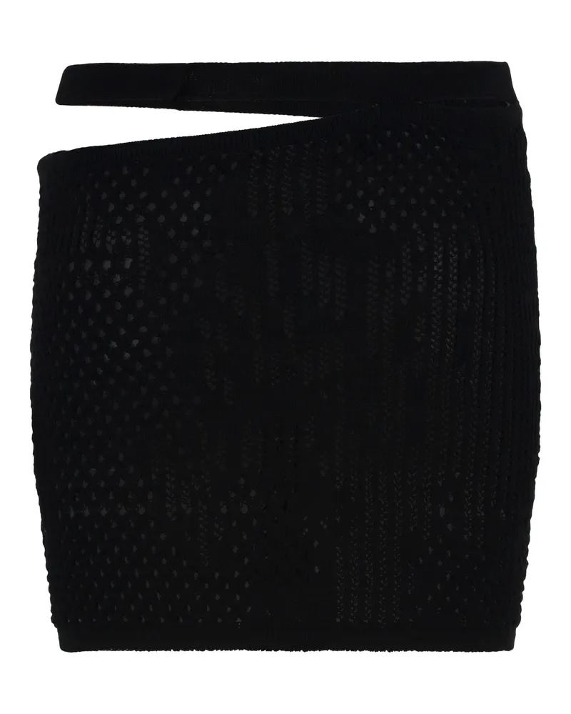 Roberta Einer Women Knitted Mini Skirt Black Cotton Black