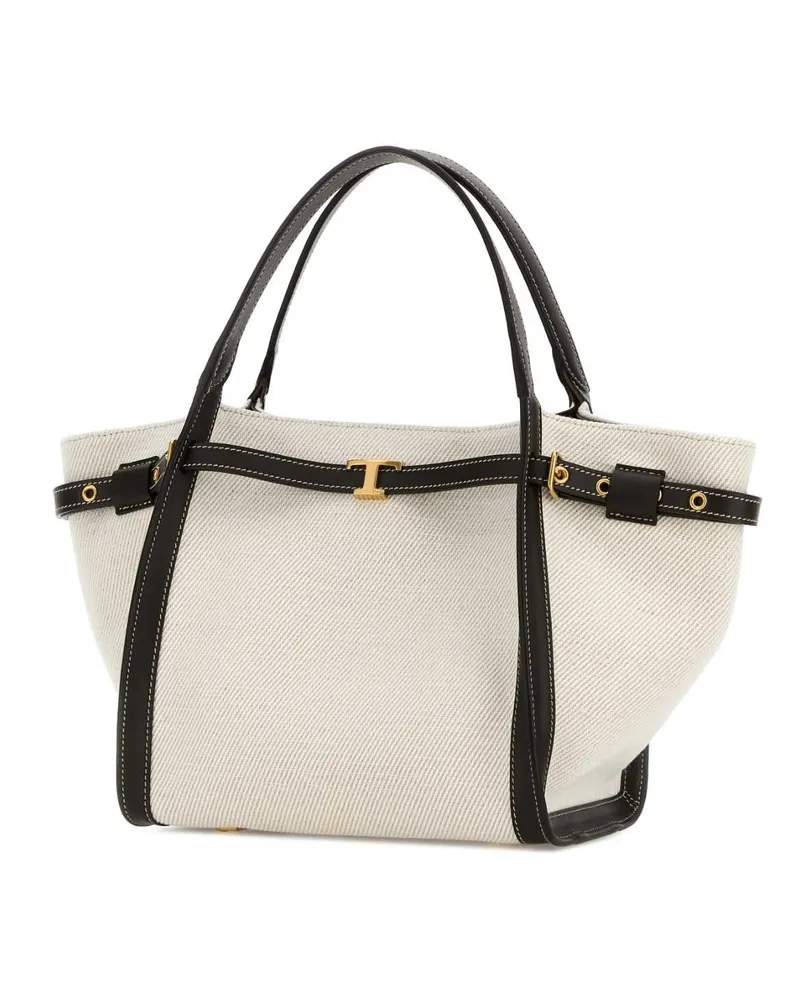 TOD'S Women's Shopping Tote White Fabric White