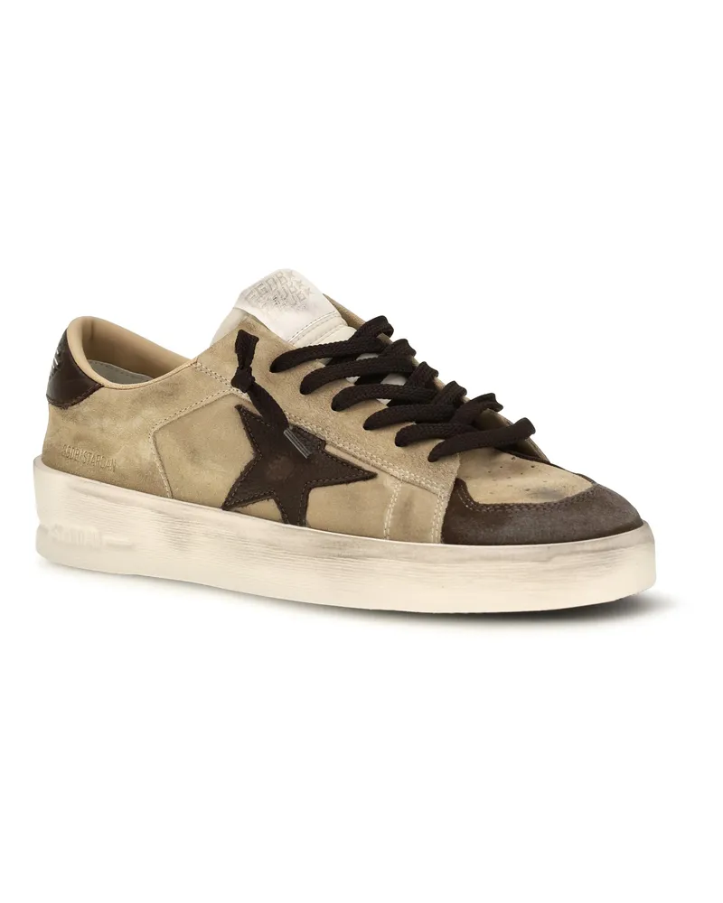 Golden Goose Men's Stardan Suede Sneakers Beige-Brown-White Beige/brown/white Beige