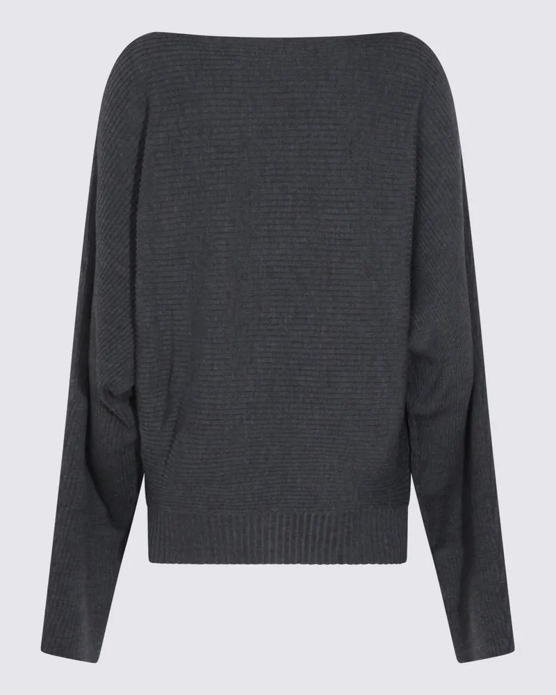 Aya Muse Women's Sweaters Charcoal Wool Silk Gray