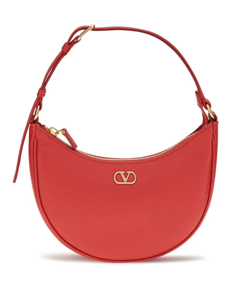 Valentino Garavani Calfskin Leather Hobo Bag — Red Red