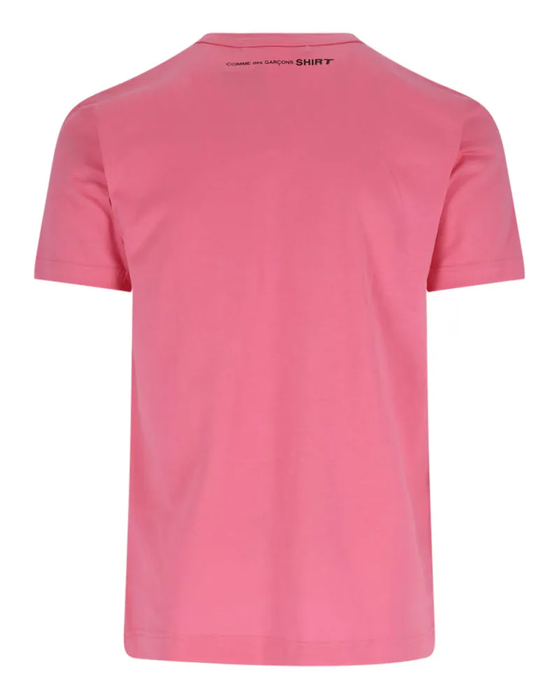 Comme des Garçons Men's Logo-Printed Cotton T-Shirt Pink Pink