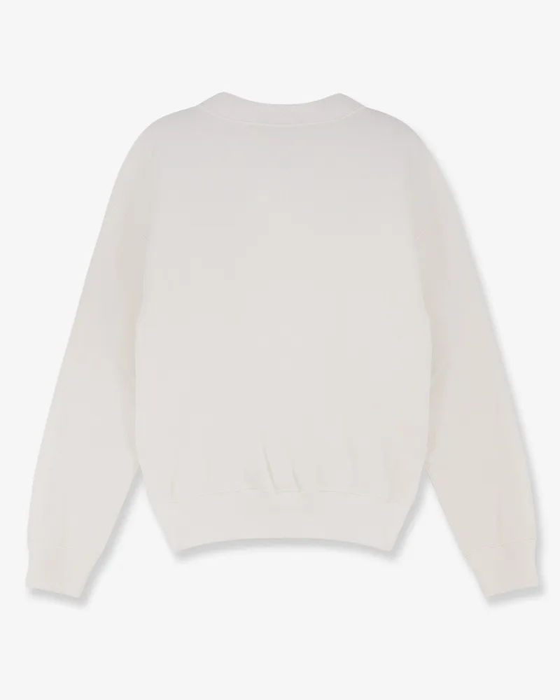 Ralph Lauren Women's Crew-Neck Cotton-Blend Sweater White Sweatshirts White