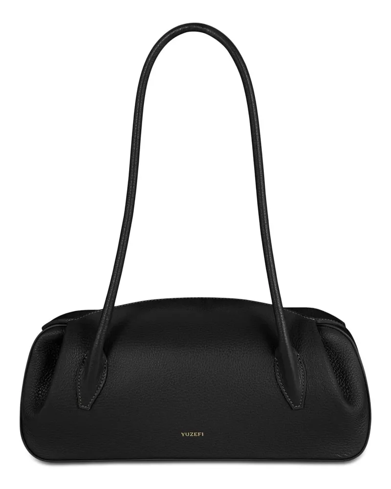 YUZEFI Oyster Shoulder Bag — Black Black