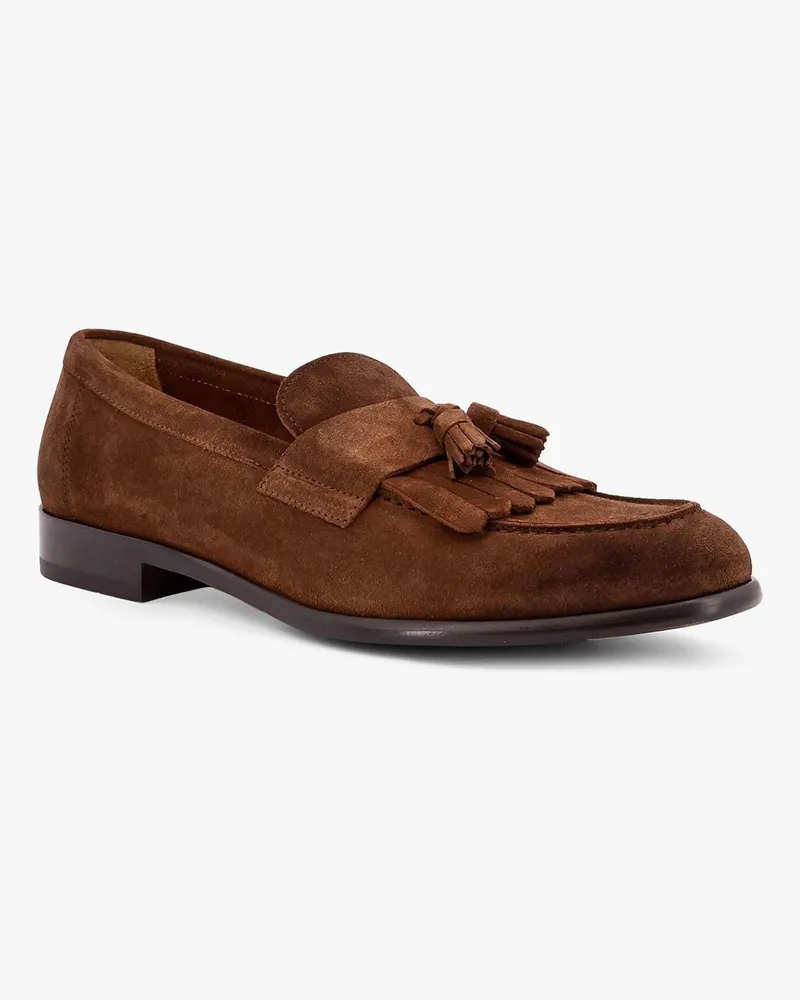 Doucal´s Men's Loafers Suede Tassel Brown Brown