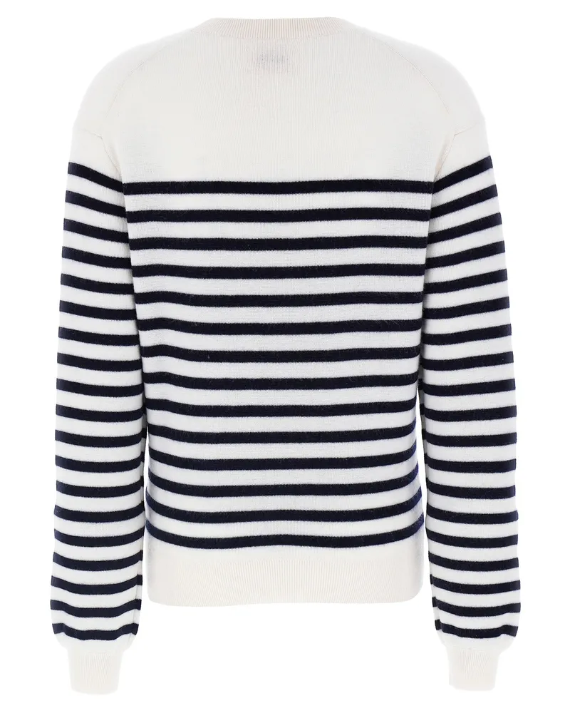 KHAITE Women's Bicolor Cashmere Cardigan Clothing White