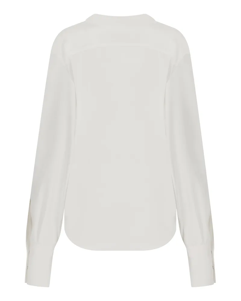 THE MANNEI Women's Silk Long-Sleeve Shirt White White