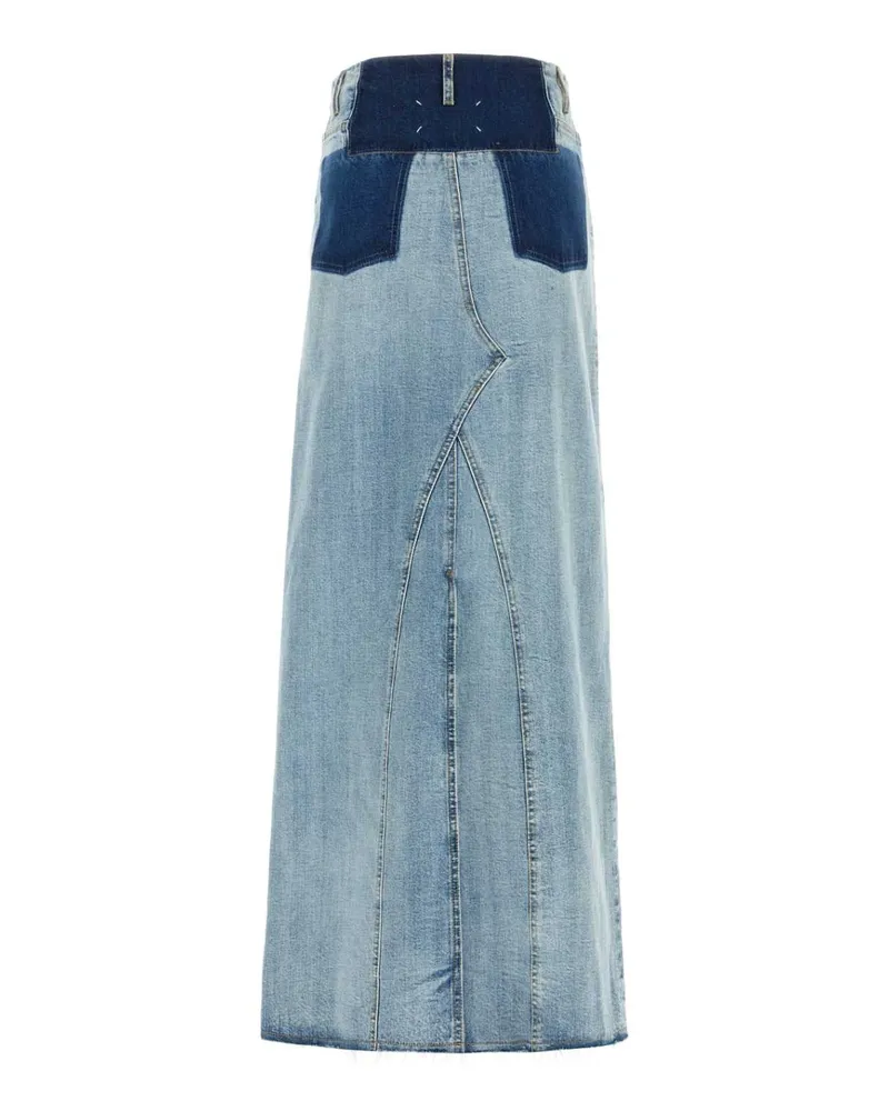 Maison Margiela Women's Denim Skirt Shadesofindigoblue Exterior: Cotton Gonne Blue