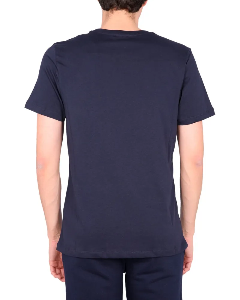 Ballantyne Cotton Crewneck T-Shirt — Blue Blue