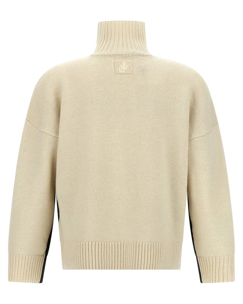 J.W.Anderson Two-Tone Wool Blend Sweater — Charcoal Charcoal