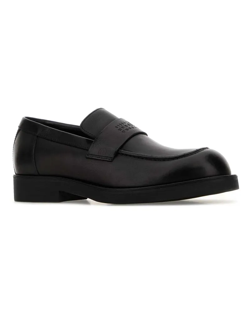 Maison Margiela Men's Black Leather Loafers Pelle Bovina Mocassini Black