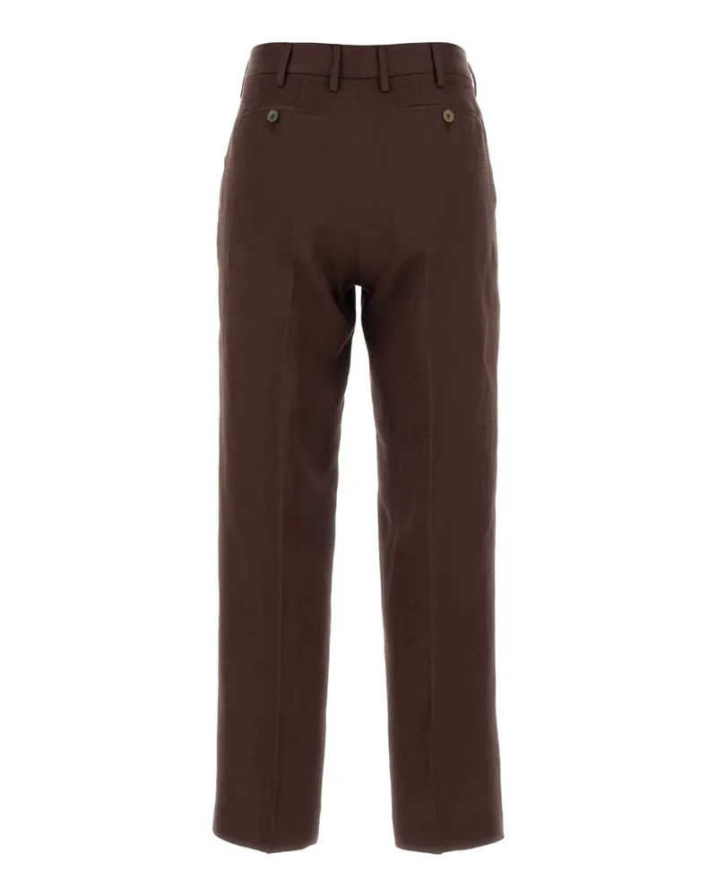 PT TORINO Women's Chocolate Twill Emma Pant Marrone Pantaloni Brown