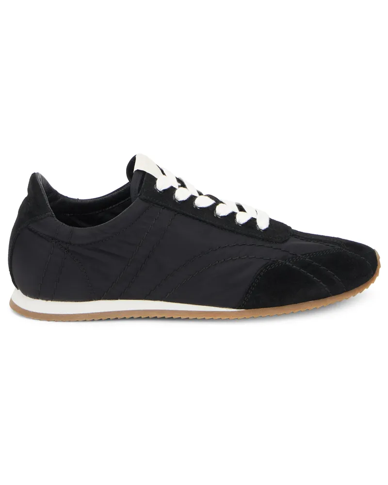 Totême Women's Sneakers Recycled Nylon And Suede Black Trainers Black