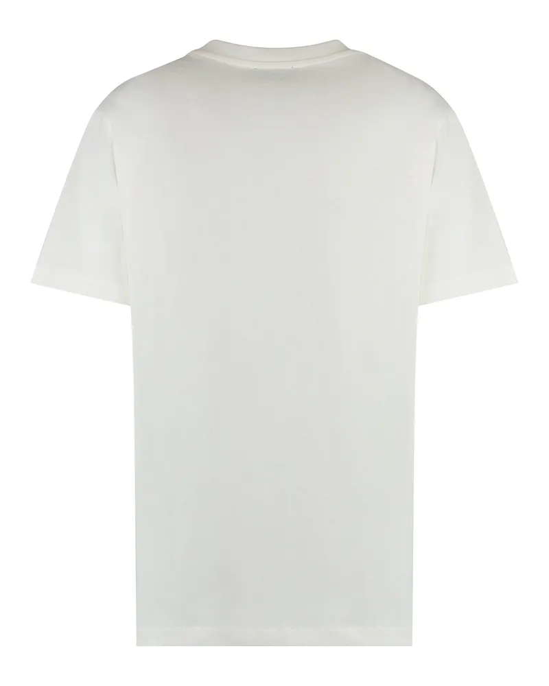 A.P.C. Women's T-Shirt Rue Madame White-Dark Navy Cotton T-Shirts & Jerseys White/dark White