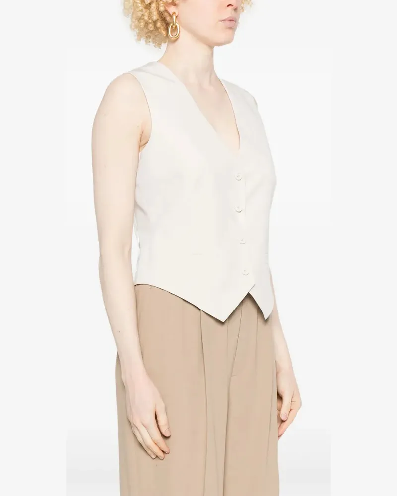 Herno Women's Logo-Jacquard Waistcoat Clear Ss25 W White