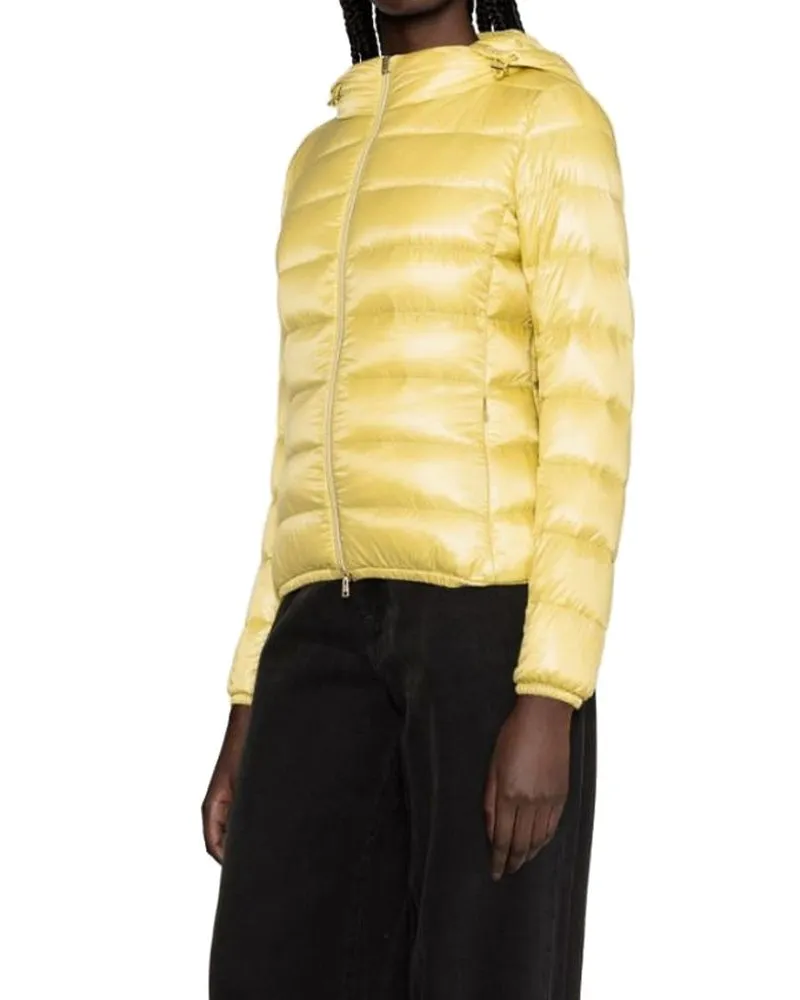 Herno Women's Bicolor Polyamide Full-Length Jacket Clothing Yellow