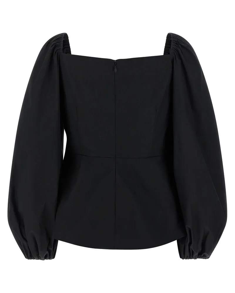 Carolina Herrera New York Women's Black Cotton Tank Tops Black