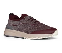 Techno Cotton Knit Sneaker — Burgundy