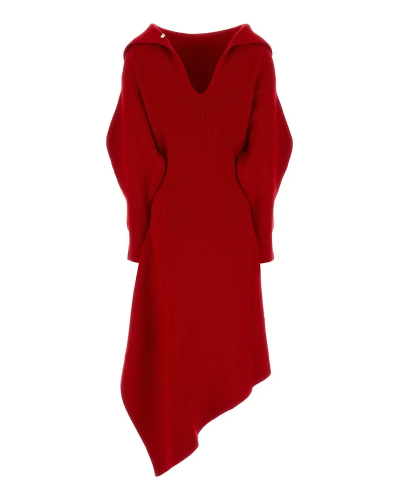 Givenchy Neck Sweater Dress — Red Red
