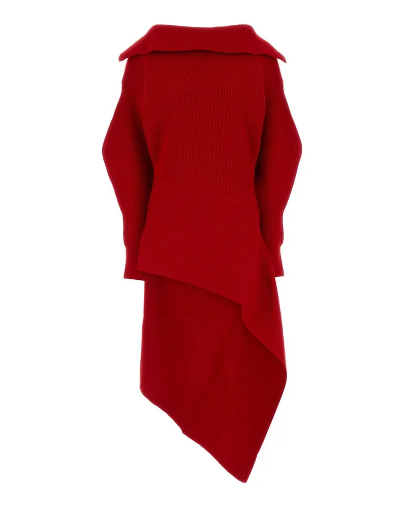 Givenchy Neck Sweater Dress — Red Red