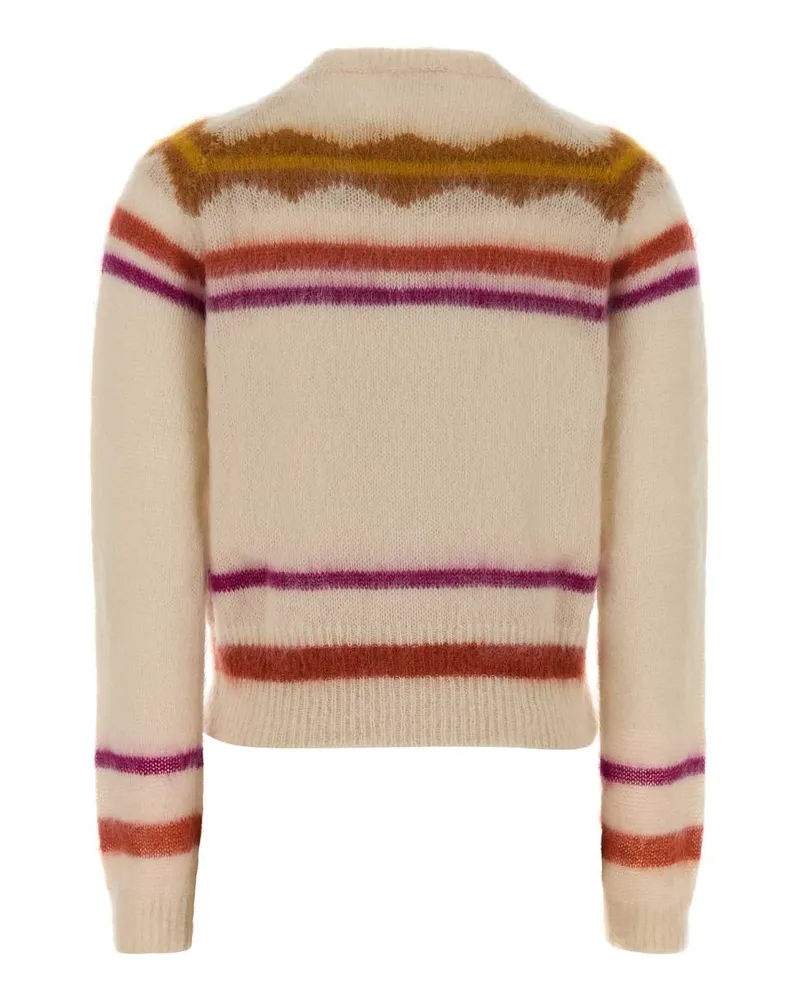 Étoile Isabel Marant Women's Embroidered Mohair Blend Molly Cardigan Ecru Exterior: Nylon Wool Maglieria Sweater Beige