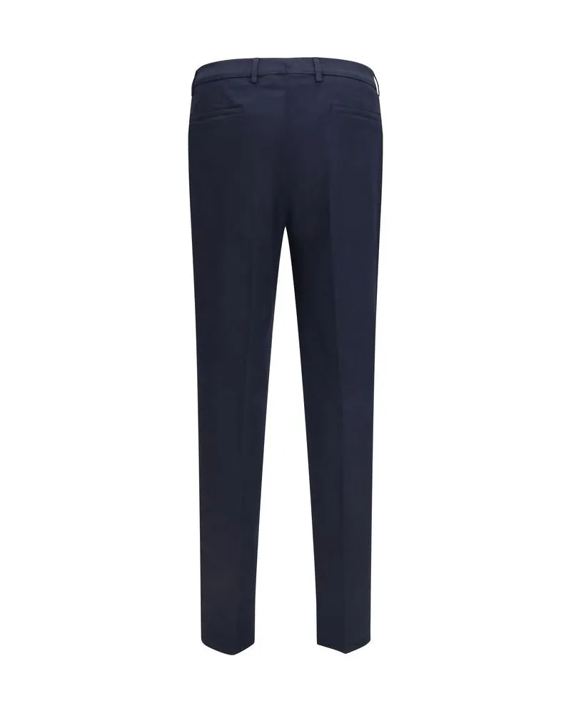Brunello Cucinelli Men's Cotton-Blend Chinos Black Elastane Black