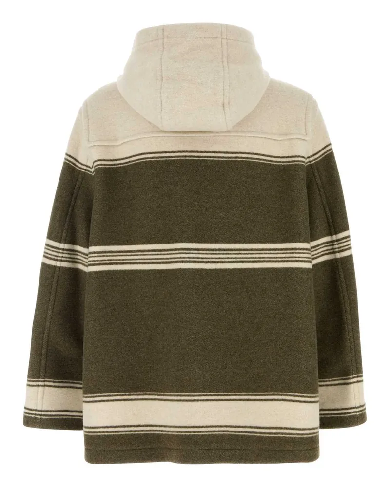 Burberry Men's Embroidered Wool Blend Harrogate Montgomery Scoutgreenipstrpe Cotton Polyamide (nylon) Cappotti Green