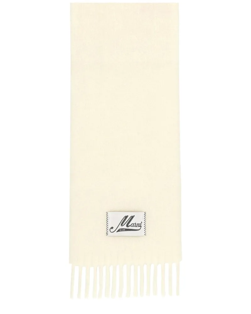 Marni Alpaca Scarf — White White