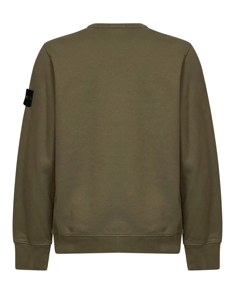 Stone Island Organic Stretch Cotton Sweatshirt — Green Green