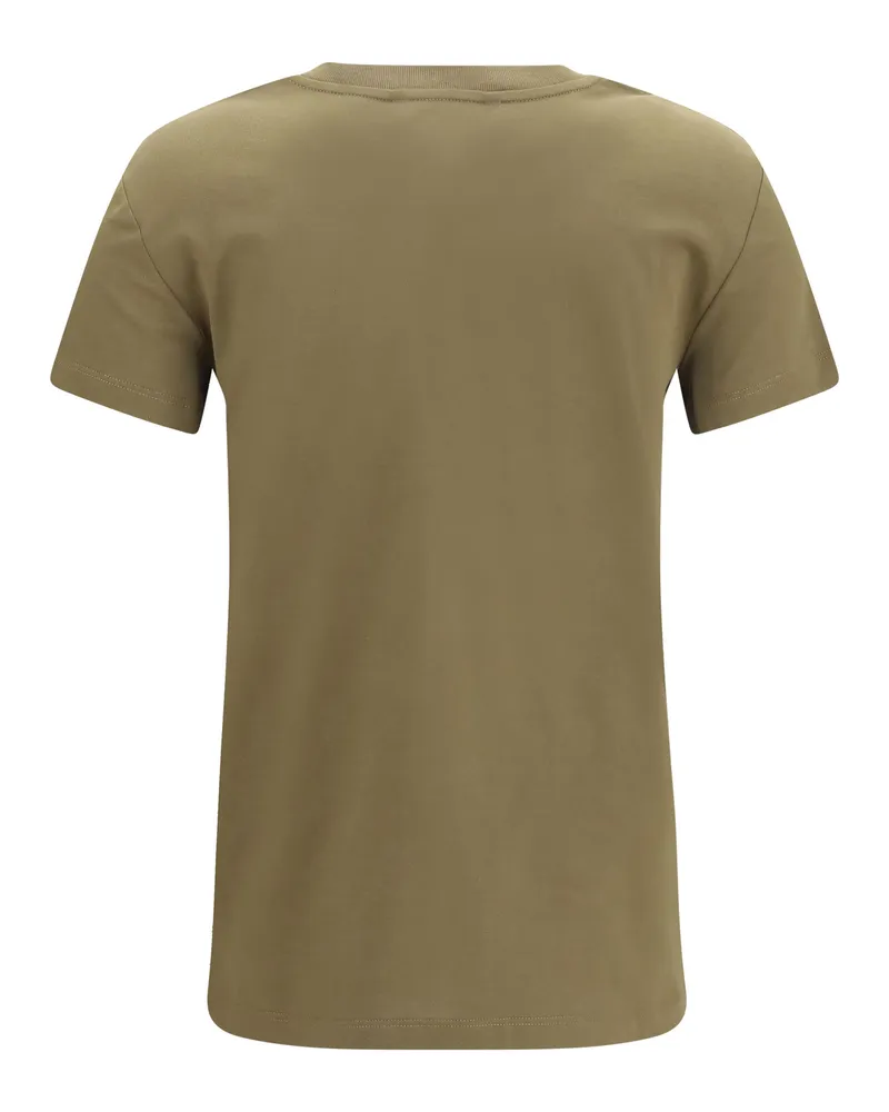 Max Mara Women's Papaia T-Shirt Kaki Scuro Cotton T-Shirts And Polos Beige